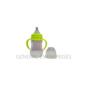 An Arc-Shaped Baby Feeding Bottle With Handles