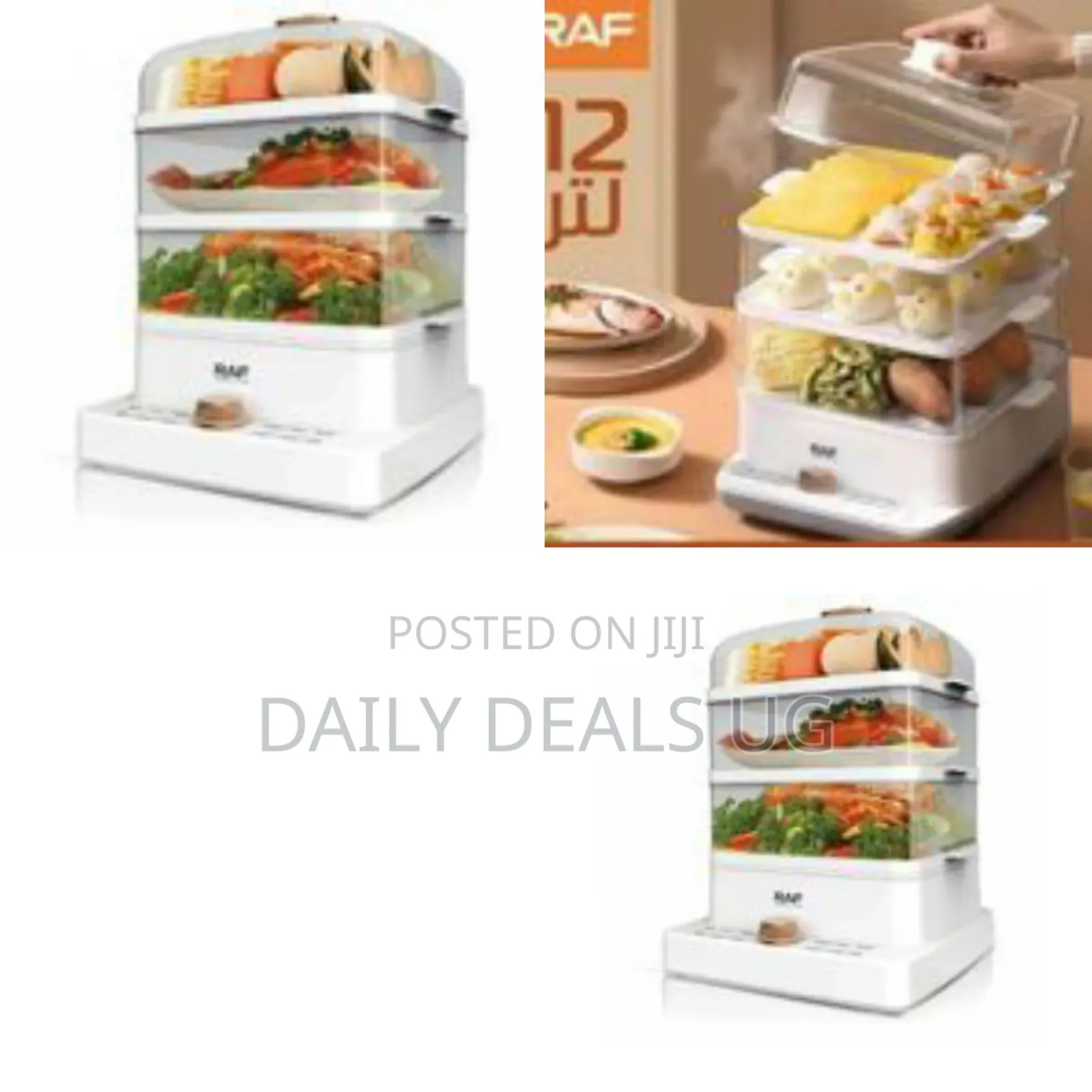 Raf 12l 3-Tier Electric Food Steamer, Model R.5238.