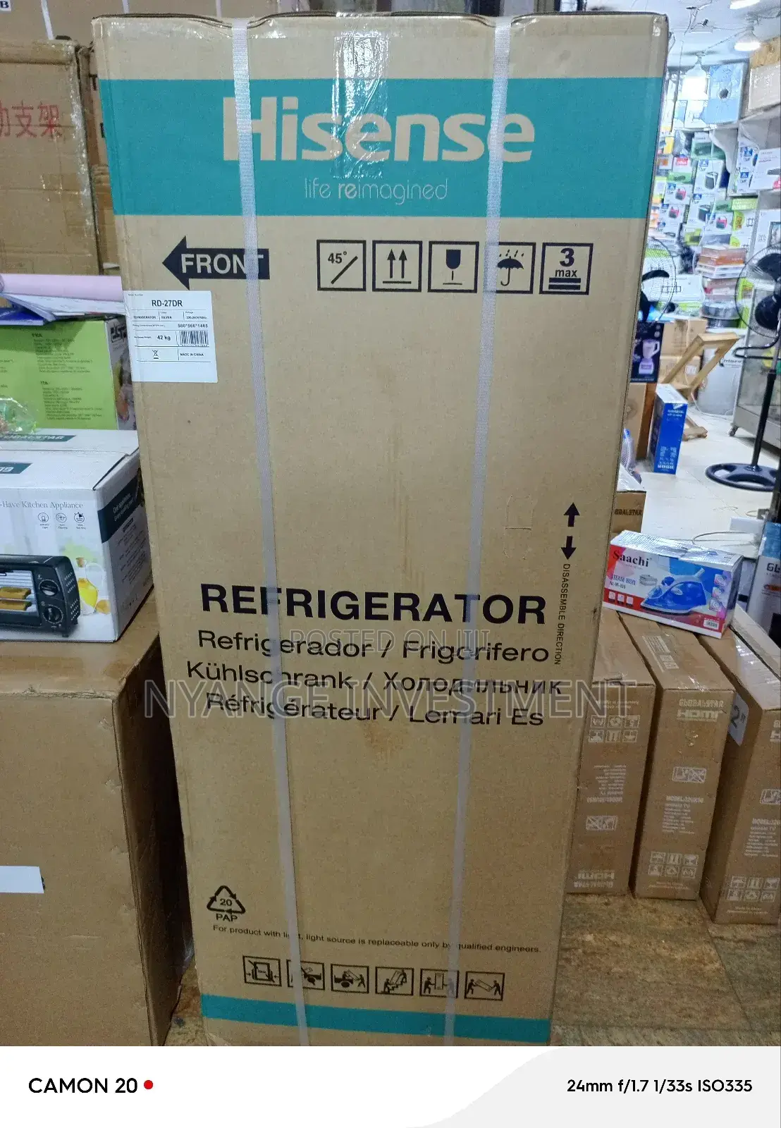 Hisense 270l Double Door Fridge. Refrigerator