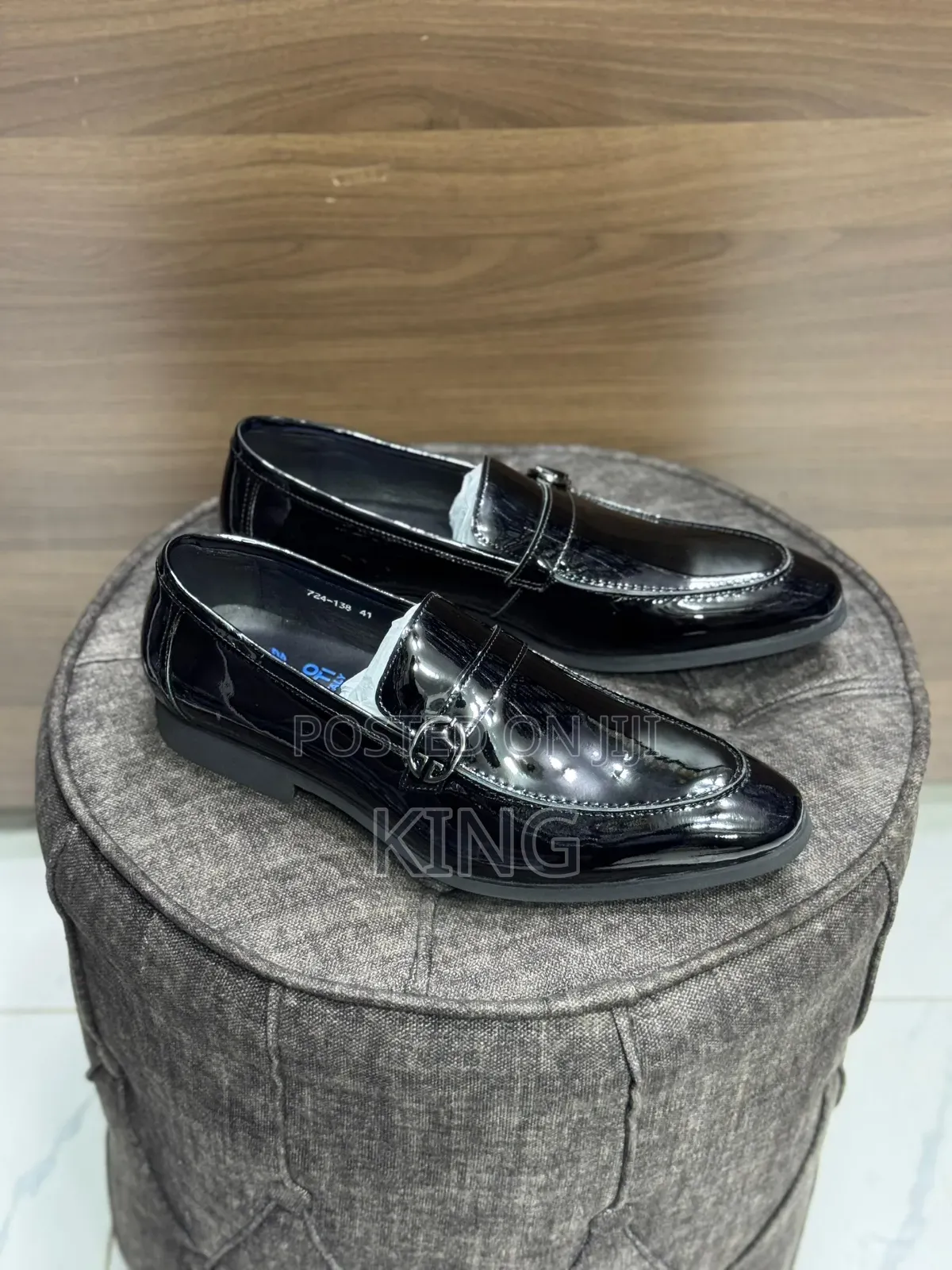 Patent Leather Men's Solid Classic Shoes