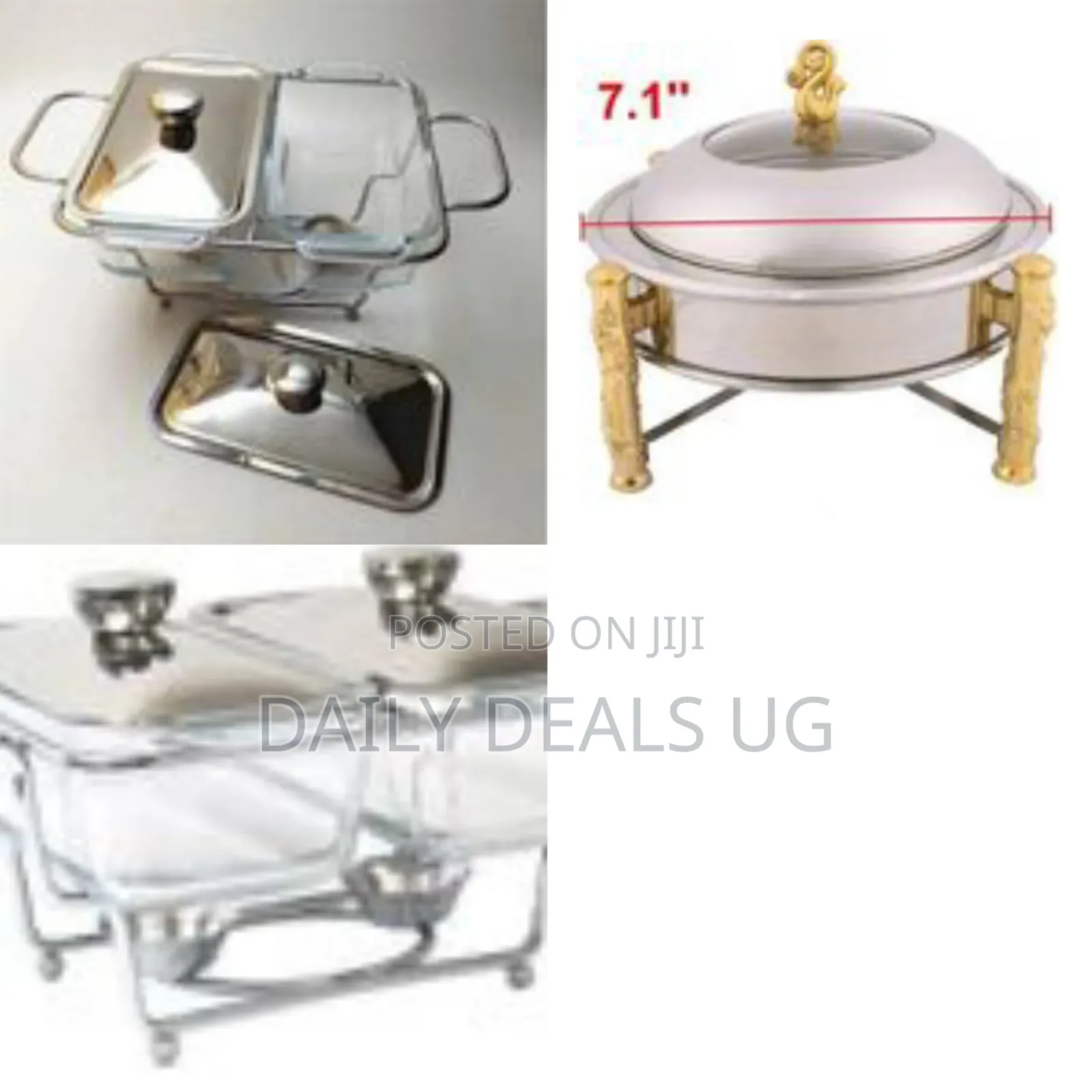 A Food Warmer or Buffet Set of Chafing Dishes