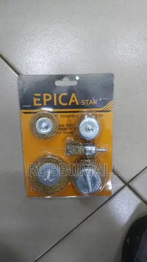 5pc Brass Coated Wire Brush Set For Drills