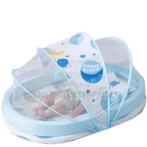 Portable, Foldable Baby Crib With a Mosquito Net.