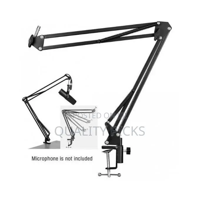 Adjustable Microphone Condenser Microphone Scissor Arm Stand,