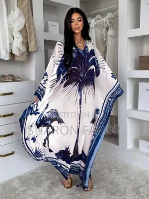 Tropic Print Kaftan Dress