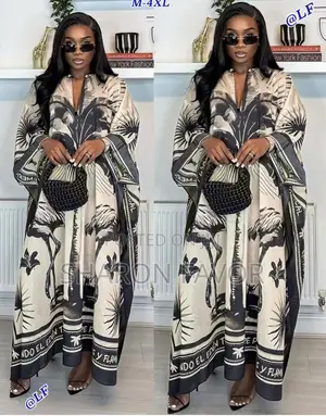 Tropic Print Kaftan Dress
