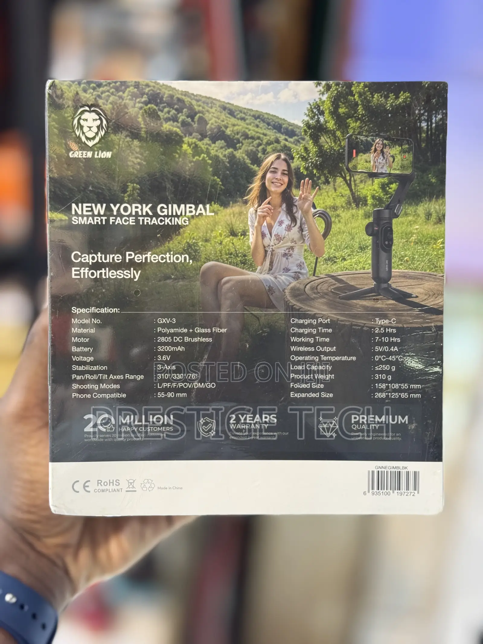 Green Lion New York Gimbal With Smart Face Tracking With Fill Light
