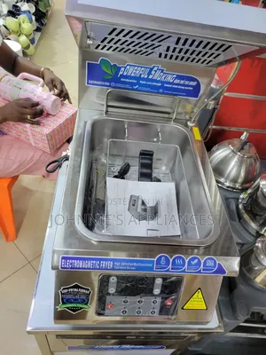 Commercial Electromagnetic Deep Fryer With Powerful Smoke Hood 20l Oil