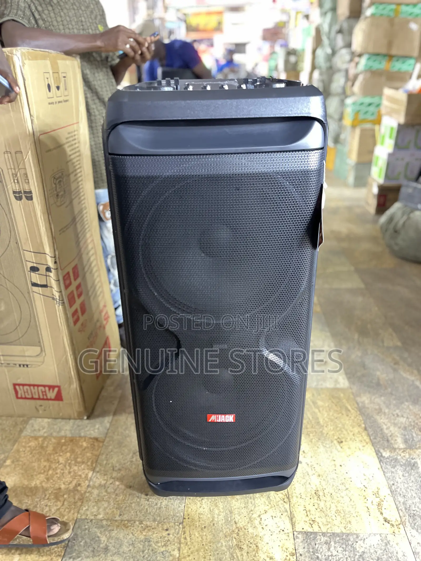 Mjack Rechargeable Speaker With Wireless Microphone ( Biggest Size )