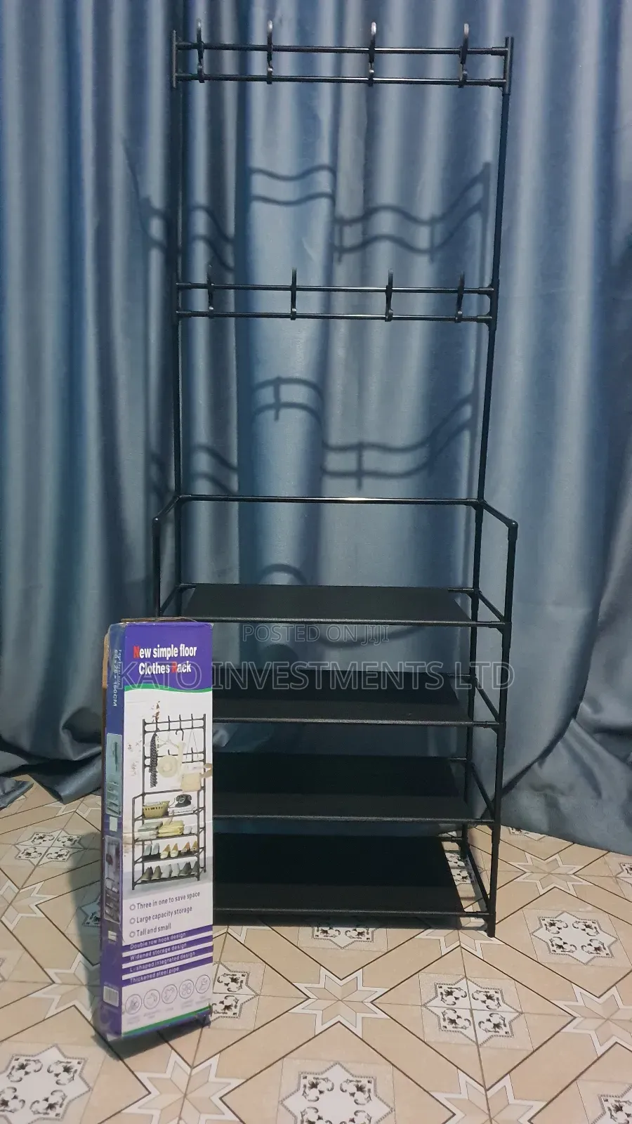 Simple Clothes Rack And Shoes