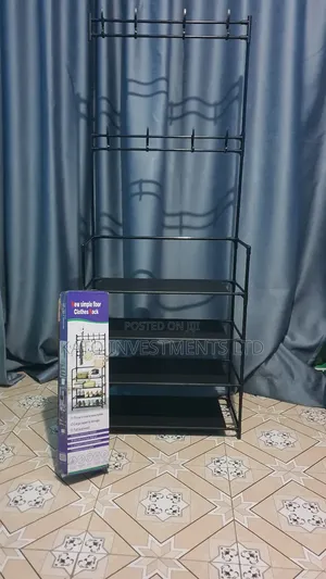 Simple Clothes Rack And Shoes