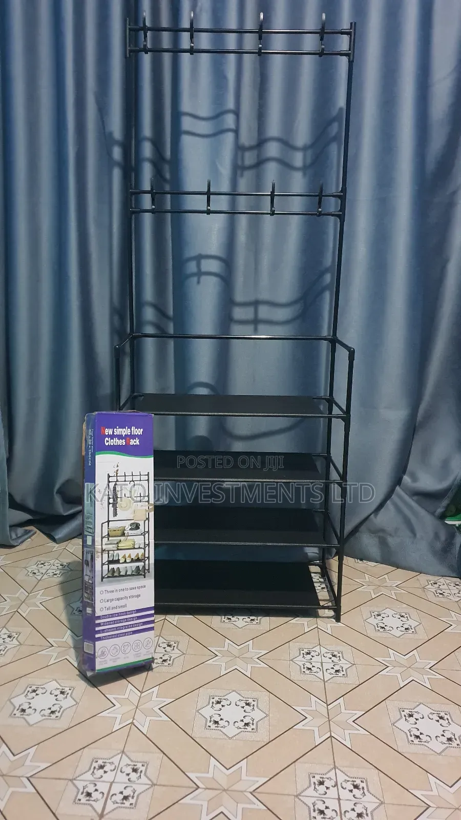 Simple Clothes Rack And Shoes