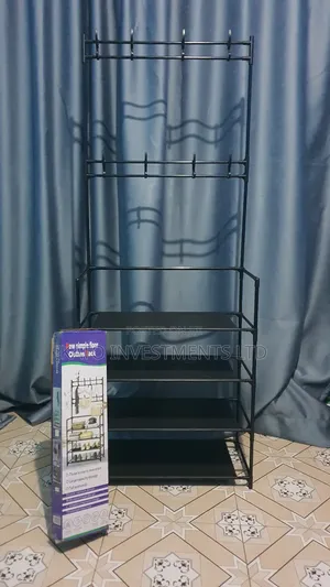 Simple Clothes Rack And Shoes