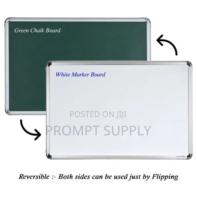 60x90cm White Greenboard With Duster ,3 Markers + 1 Box of Chalk