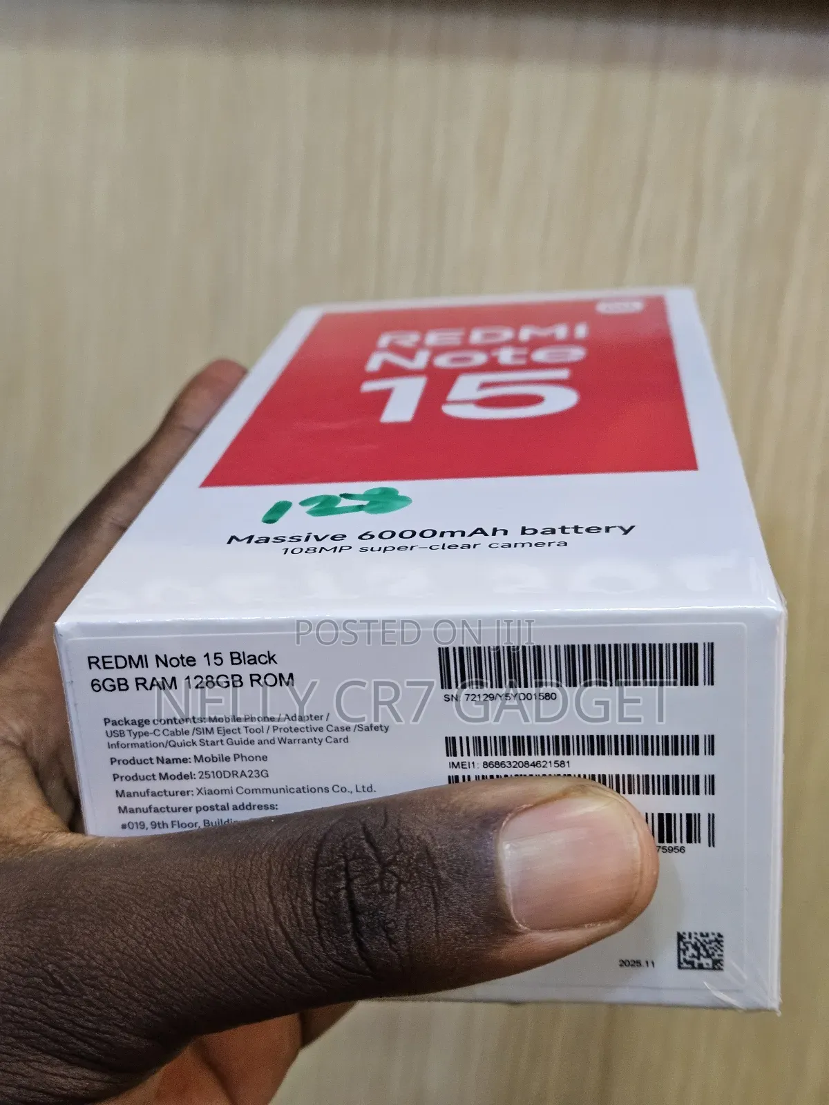 New Xiaomi Redmi Note 15 128 GB Black