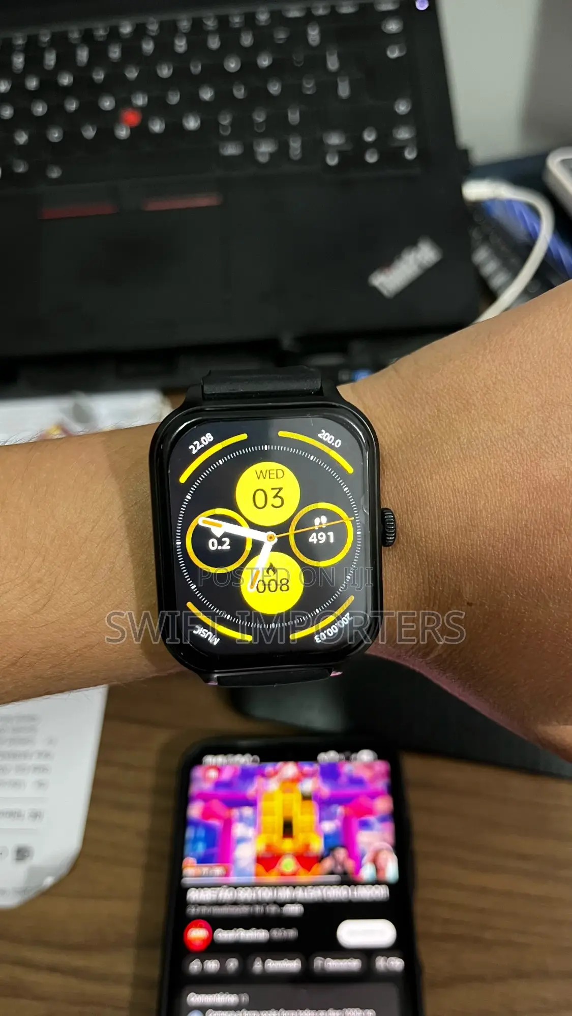 Smart Watch Smartwatch + Free Pro 6 Bluetooth Earphones Lemfo Lt10