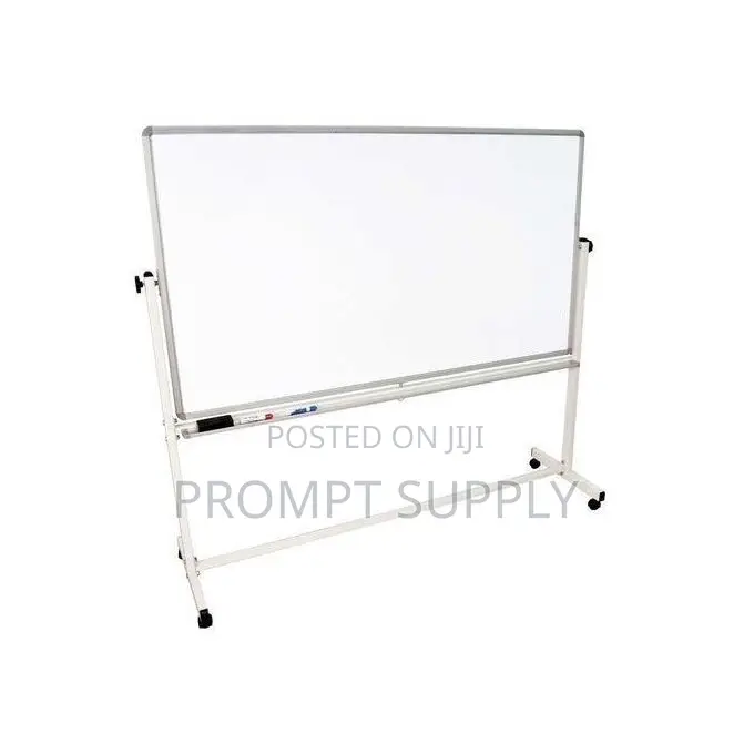 Double-Sided Whiteboard (90cmx120cm) With Stand Plus Markers Eraser