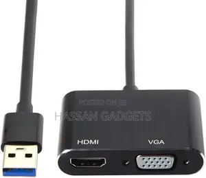 Usb 3.0 Hdmi Compatible Vga Adapter 1080p Hd for Computer