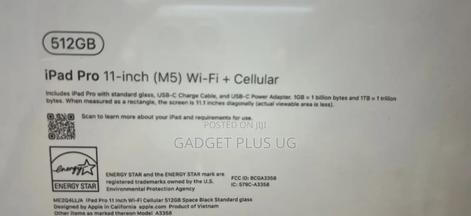 New Apple iPad Pro 11 (2025) 512 GB Black