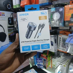 Anker Car Phone Charger/67w Tripple Port Car Charger
