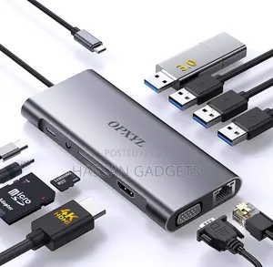 11in 1 Type C to Hdmi Usb 3.0 Vga Ethernet Sd Adapter