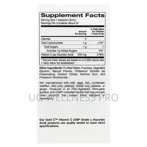 Kids Gold Ctm, Liquid Vitamin C, Orange, 4 Fl Oz (118 Ml)
