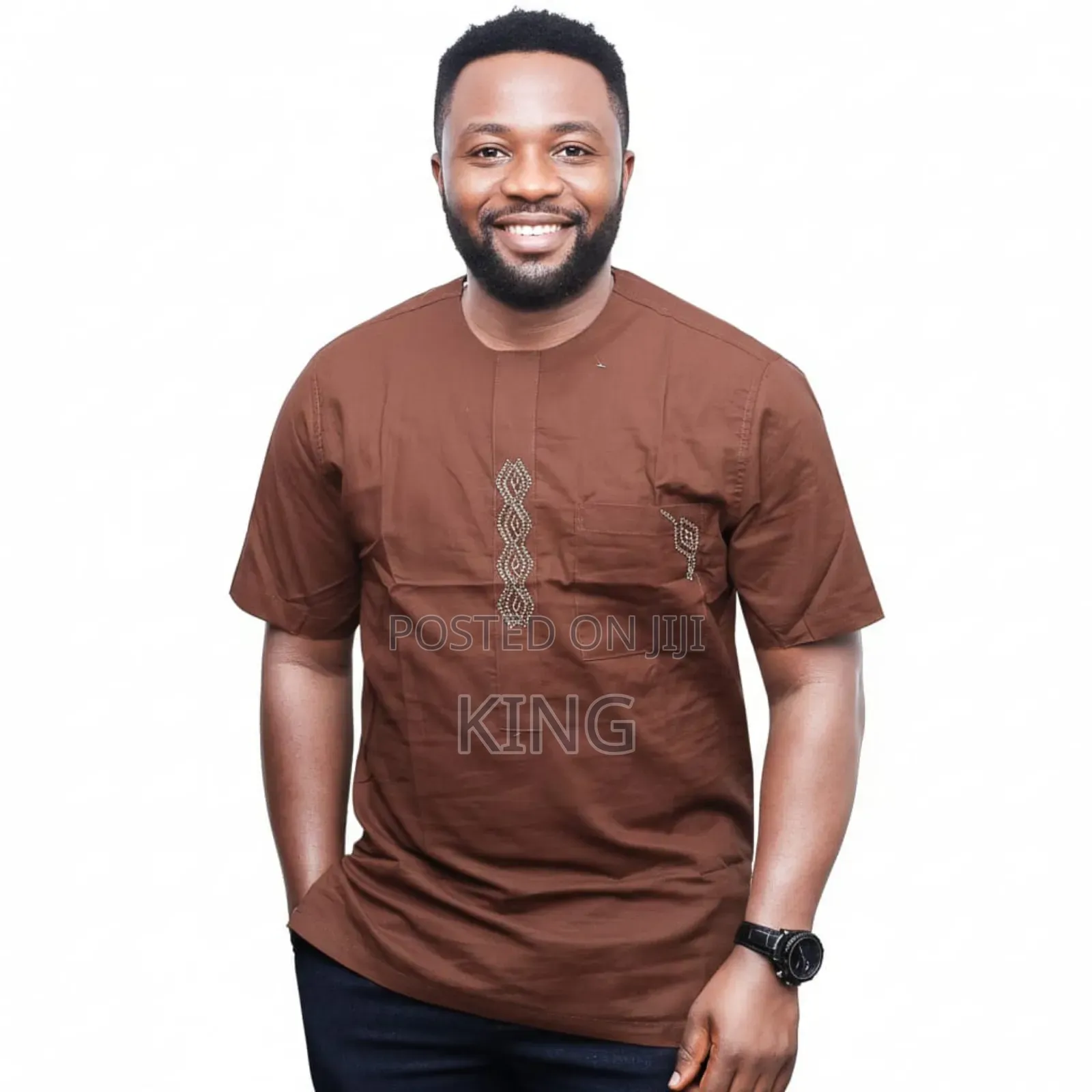 Linen Traditional African Kaftan Top Shirt