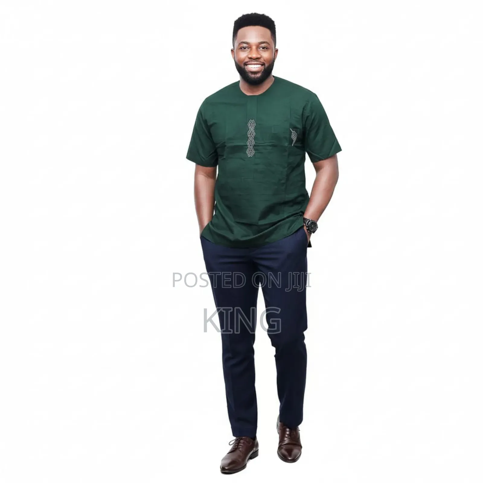 Linen Traditional African Kaftan Top Shirt