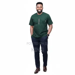 Linen Traditional African Kaftan Top Shirt