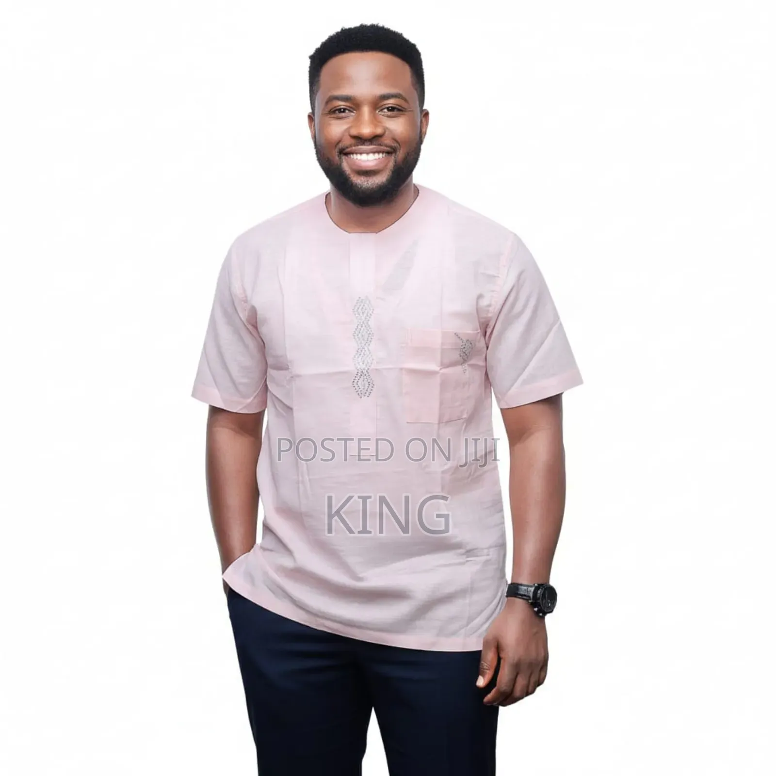 Linen Traditional African Kaftan Top Shirt