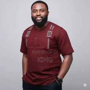 Linen Traditional African Kaftan Top Shirt