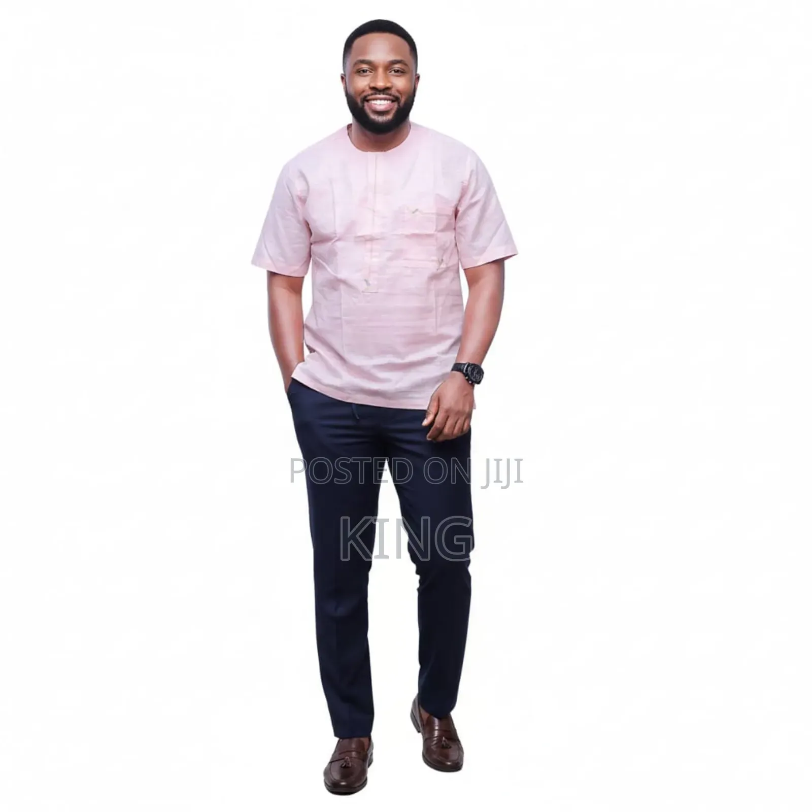 Linen Traditional African Kaftan Top Shirt