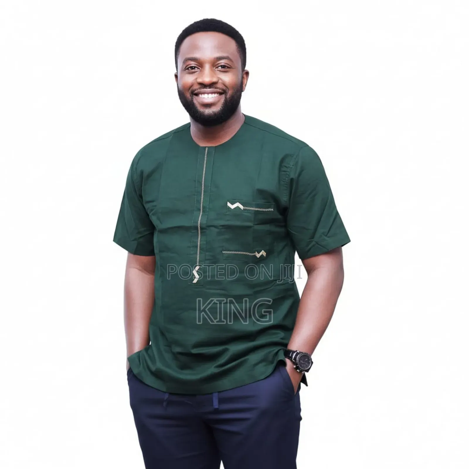 Linen Traditional African Kaftan Top Shirt