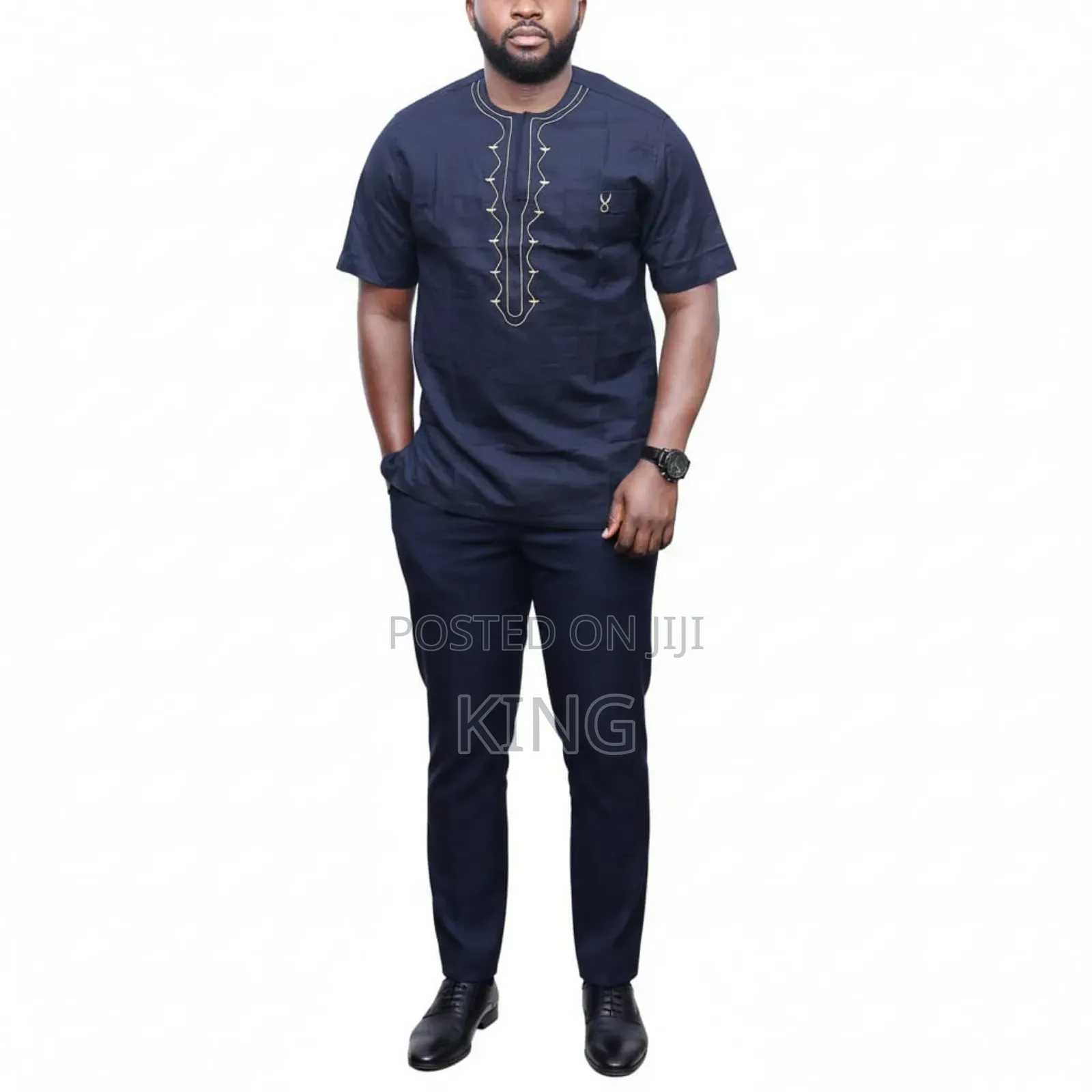 Linen Traditional African Kaftan Top Shirt