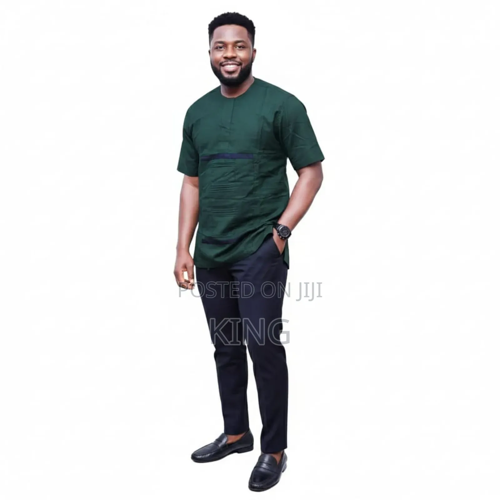 Linen Traditional African Kaftan Top Shirt
