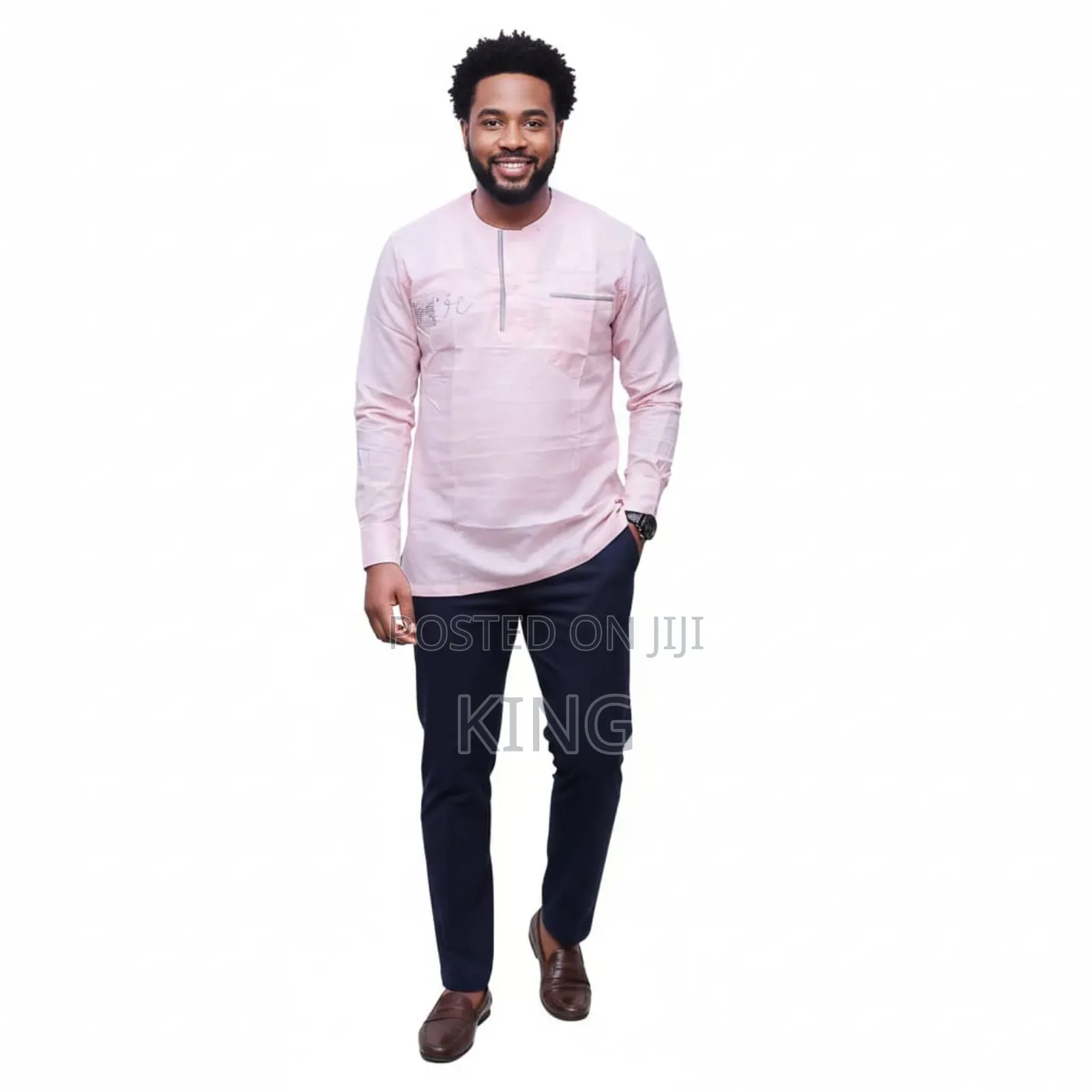 Linen Traditional African Kaftan Top Shirt