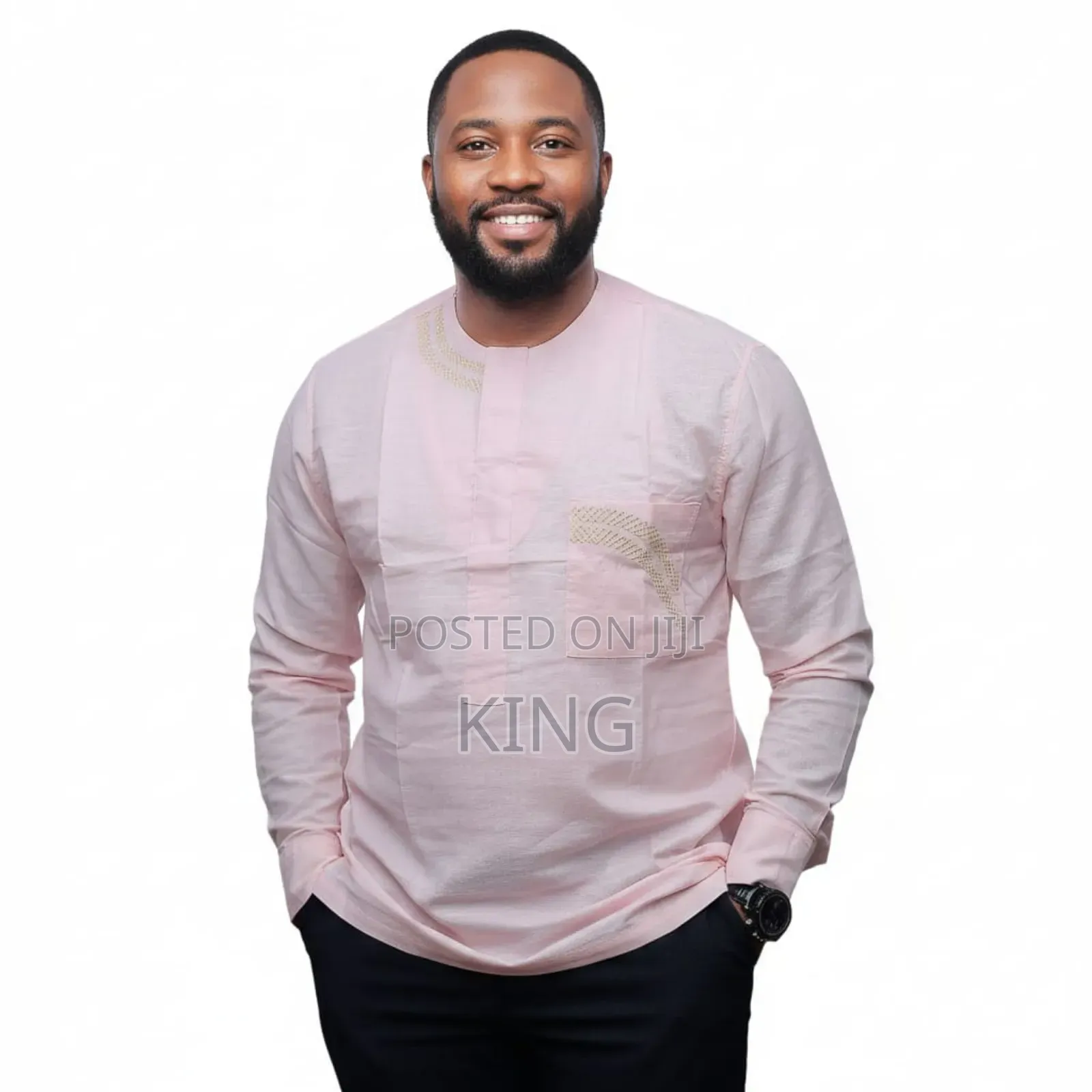 Linen Traditional African Kaftan Top Shirt