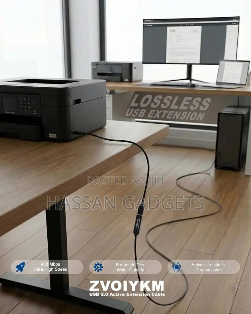 30m Usb 2.0 Extender Cable With Active Repeater Booster
