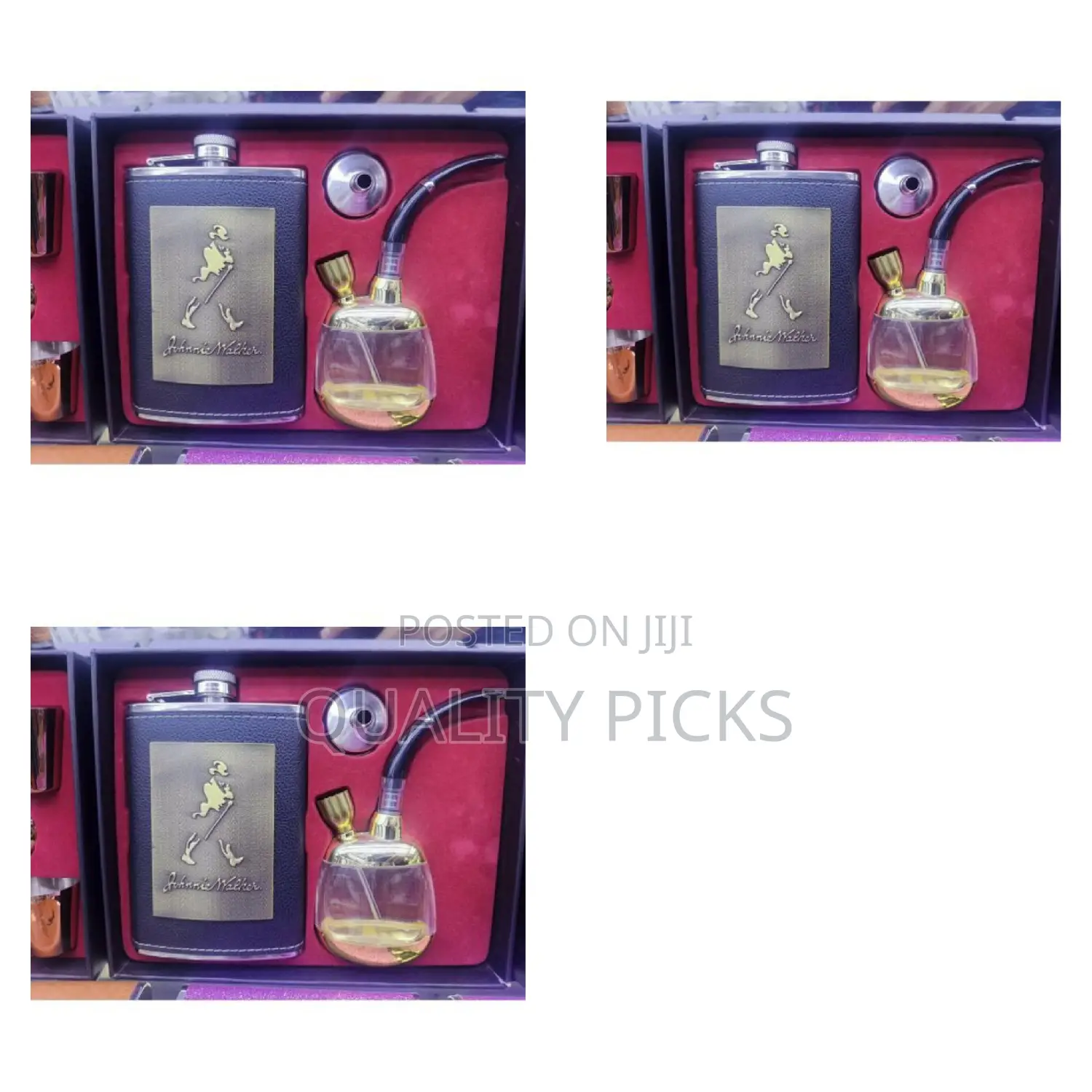Premium Flask and Portable Water Pipe Gift Set - Multicolor