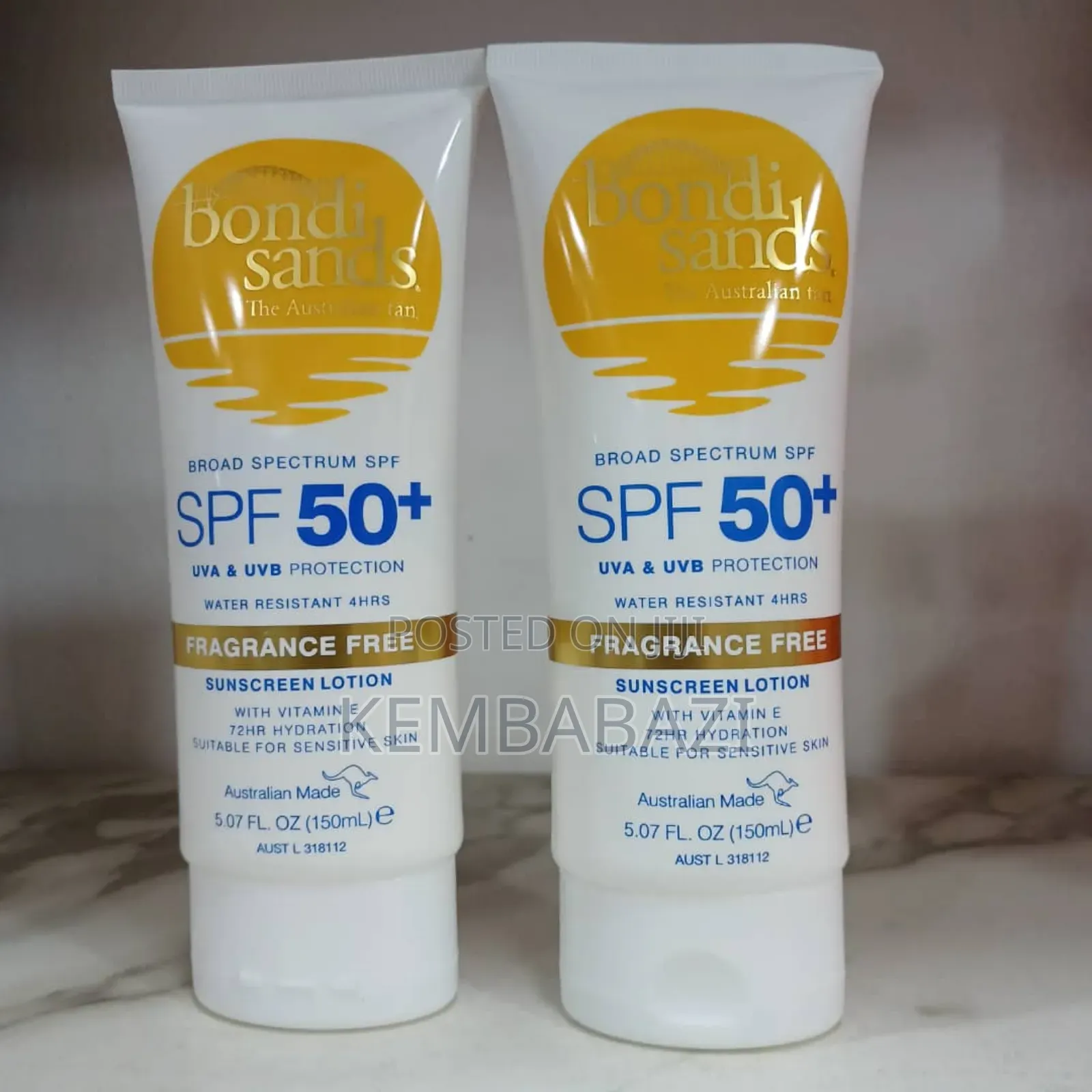 Bondi Sands SPF 50+ Fragrance Free Sunscreen Lotion.