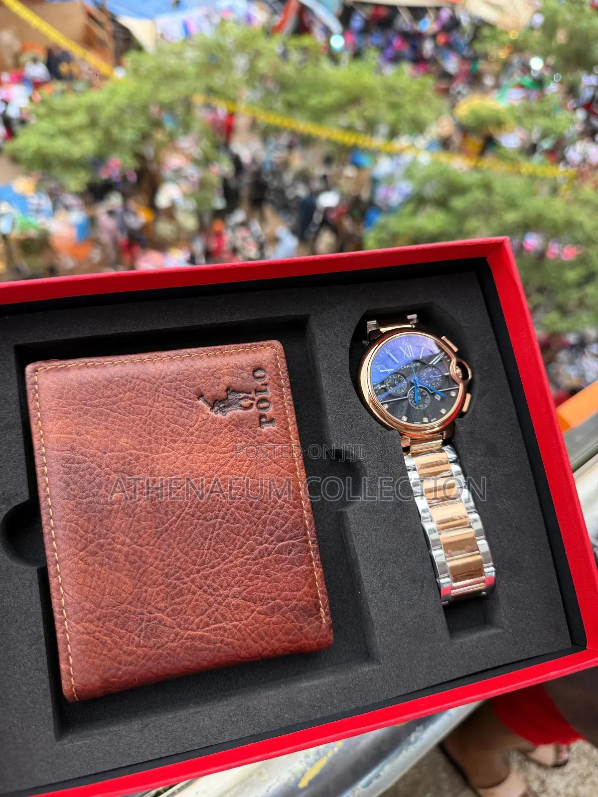 Watch Leather Wallet Executive Gift Set