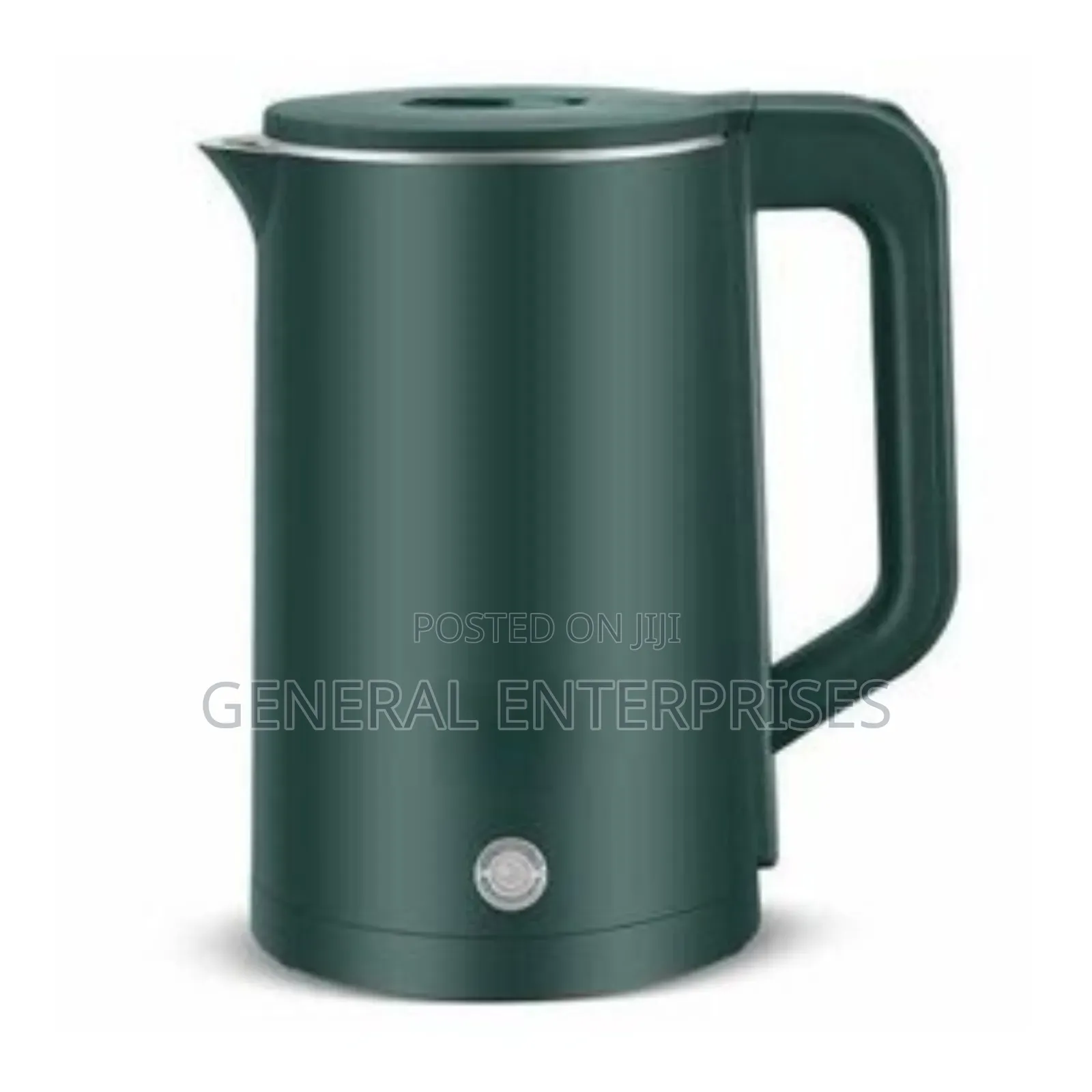 A PTL or Pearlight 2-Liter Green Electric Kettle.