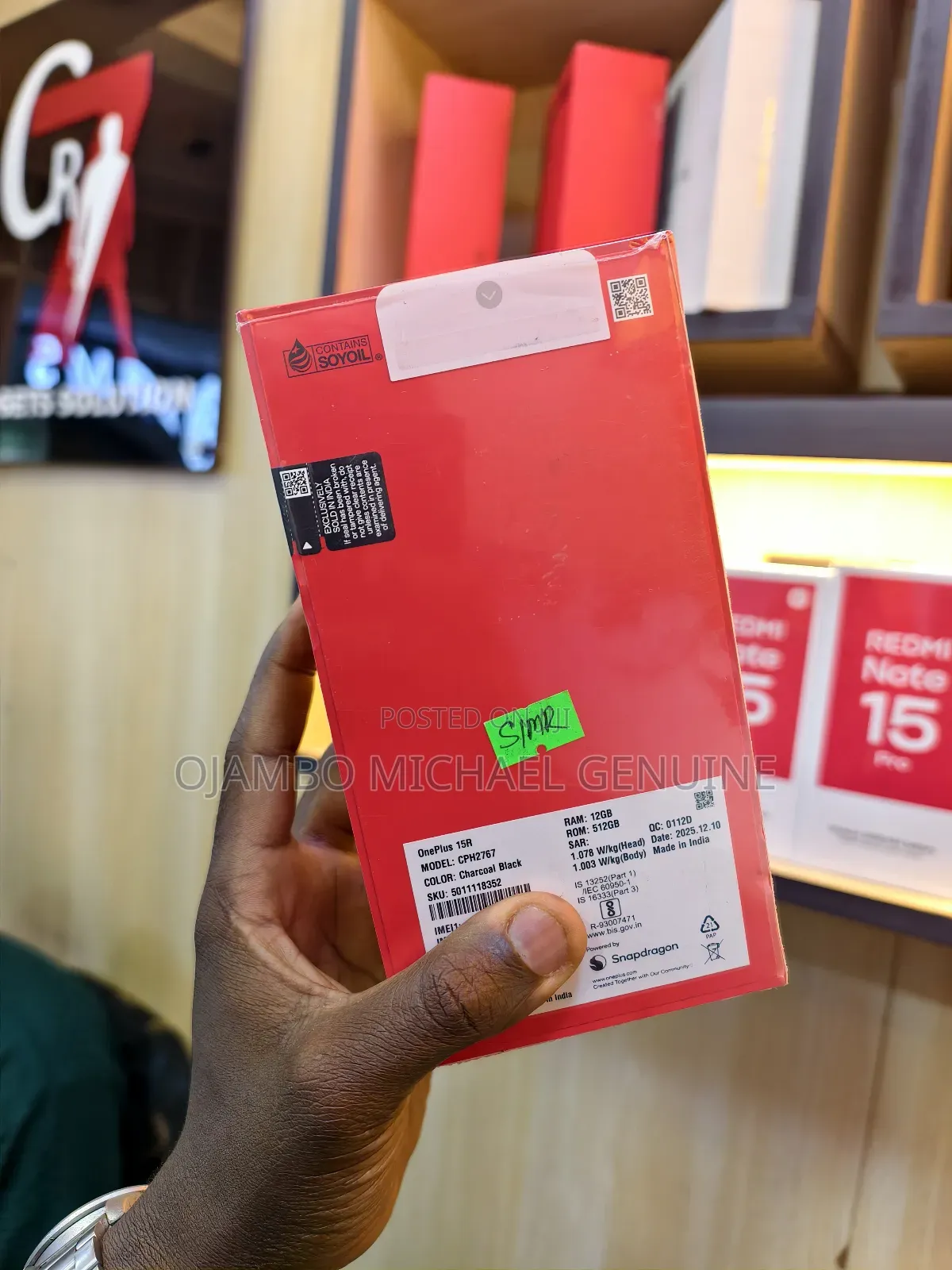 New OnePlus 15R 512 GB Black
