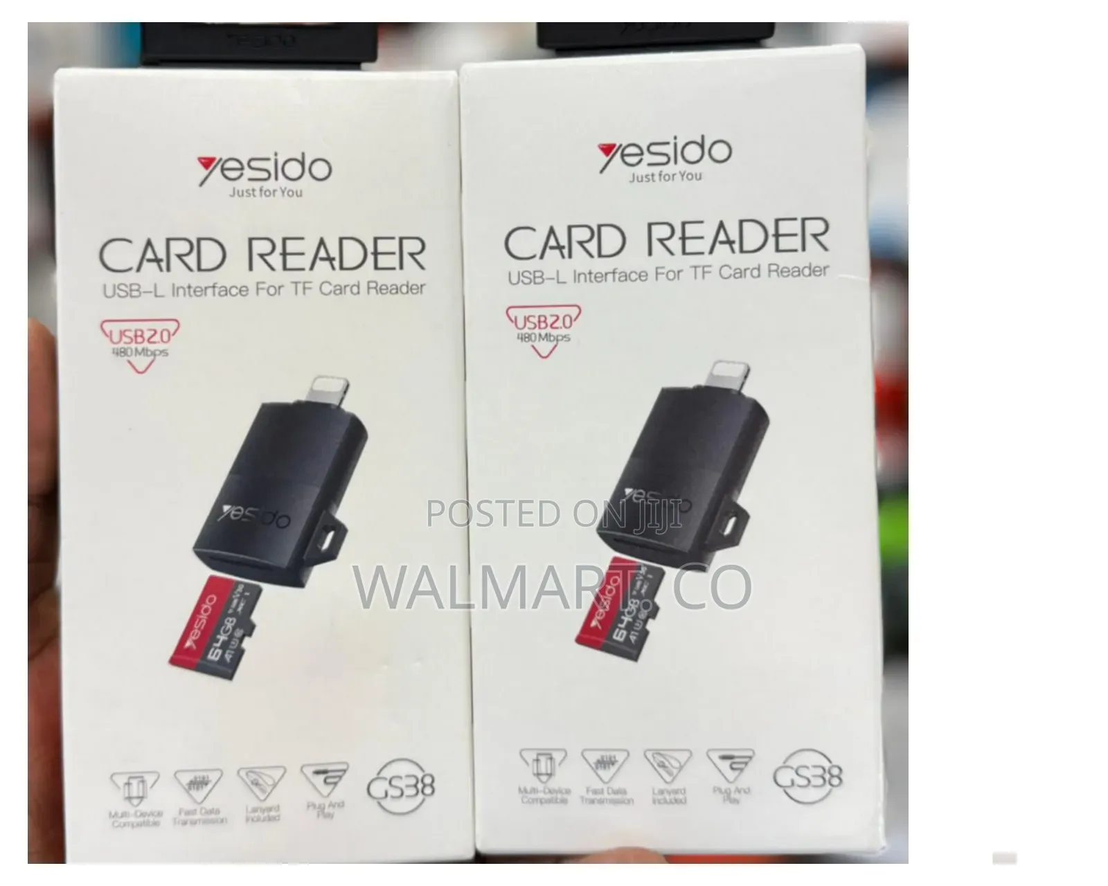 Yesido Gs38 Lightning to Tf Card Reader 480mbps Portable Adapter