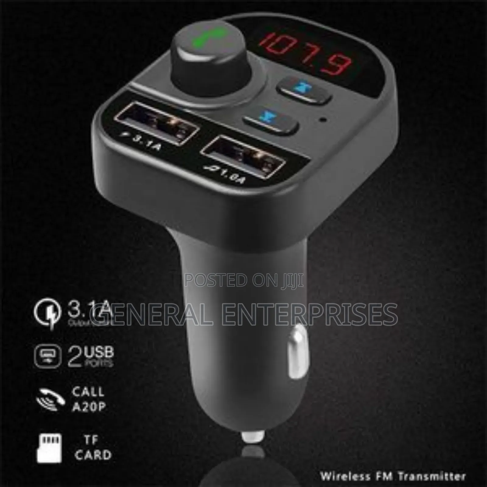 An A20p Wireless Fm Transmitter And Car Charger.