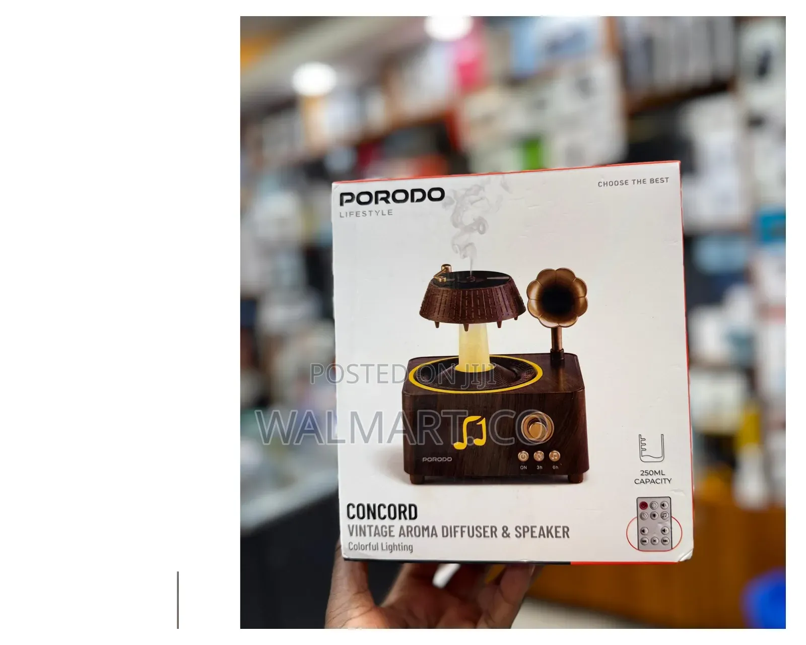 Porodo Lifestyle Concord Vintage Aroma Diffuser And Speaker