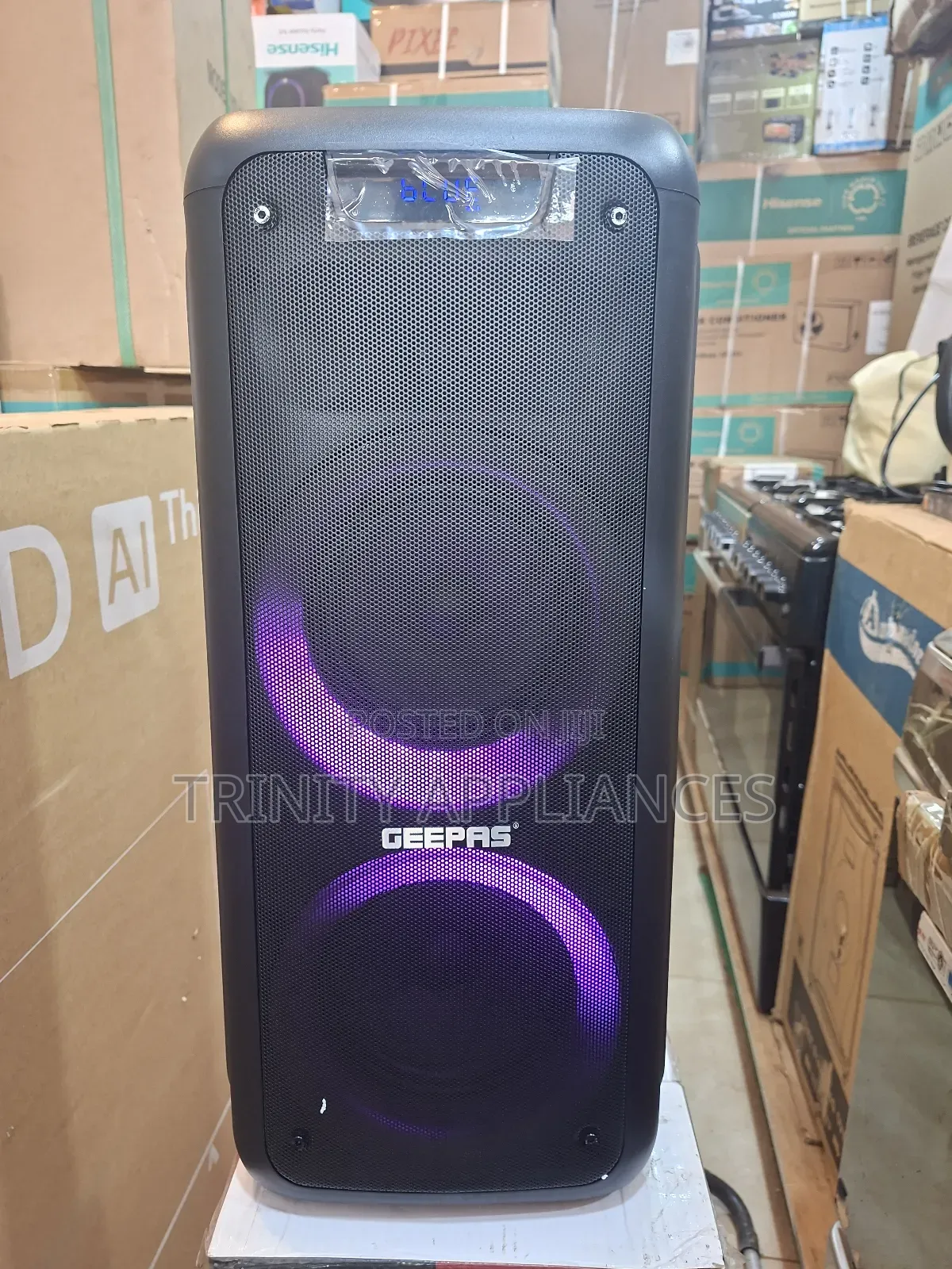 Geepas Rechargeable Professional Speaker + Microphone Gms11168- Black