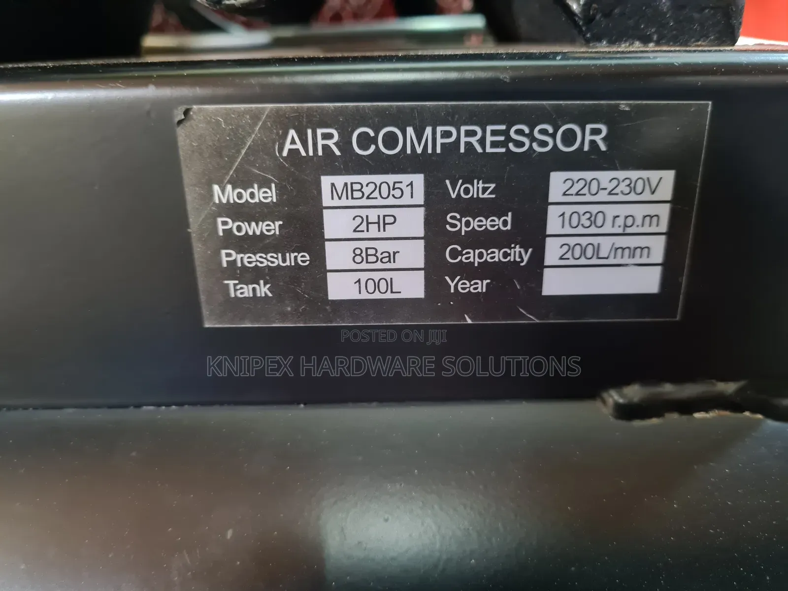 Jialile 100 Litre Compressor(Double Piston)
