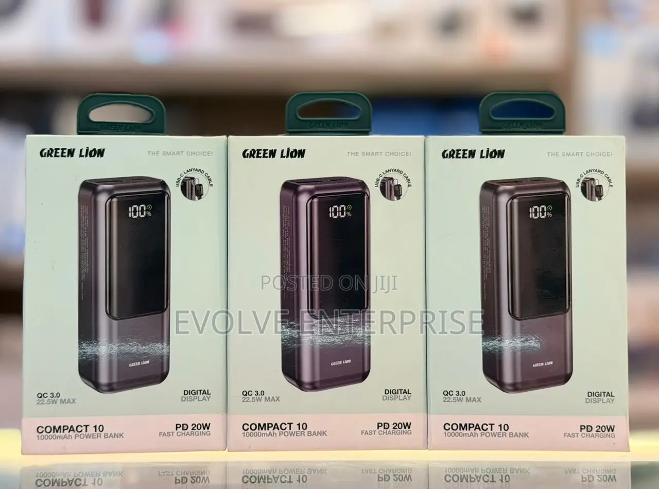 Gr Lion Compact 10 10000mah Power Bank 22.5w With Integrated Usb C
