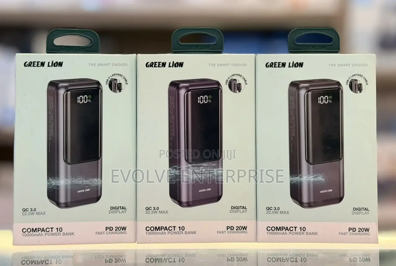 Gr Lion Compact 10 10000mah Power Bank 22.5w With Integrated Usb C